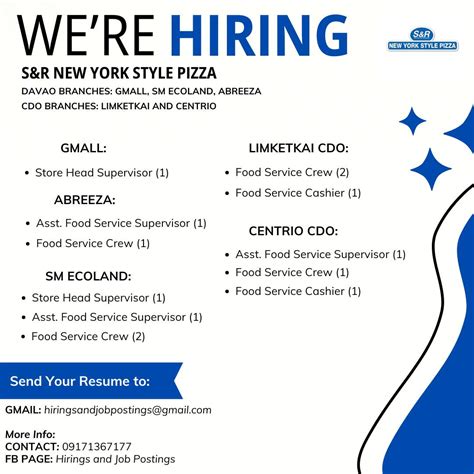 s & r hiring|S .